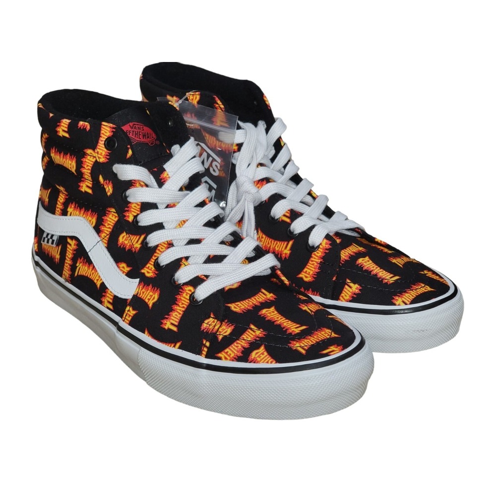 Vans x Thrasher Sk8-Hi MTE Black Skate Shoes Men's Size 11 New High Top Sneakers